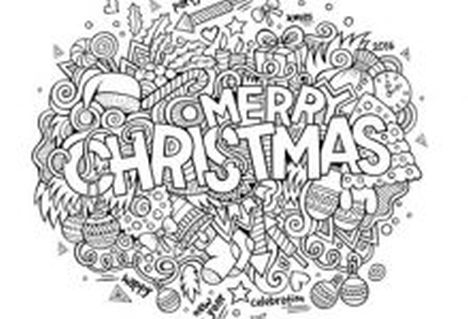 Christmas Doodle Coloring Pages - Part 1